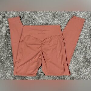 Gymshark X Whitney Simmons-Everyday Pocket Leggings-“Canyon Red”-Size Small